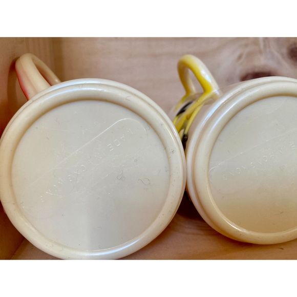 VTG Spenser Gifts Plastic Set of 4 Animal Mugs 3" H x 2.5" W Made in Hong Kong - Picture 3 of 7